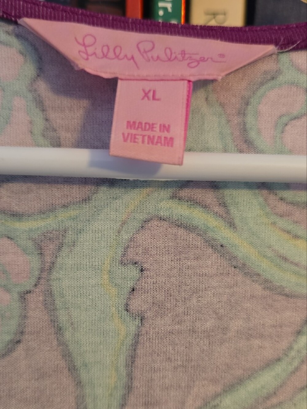 Lilly Pulitzer Lavender Dress with Mint Swirl Print - Picture 2 of 3